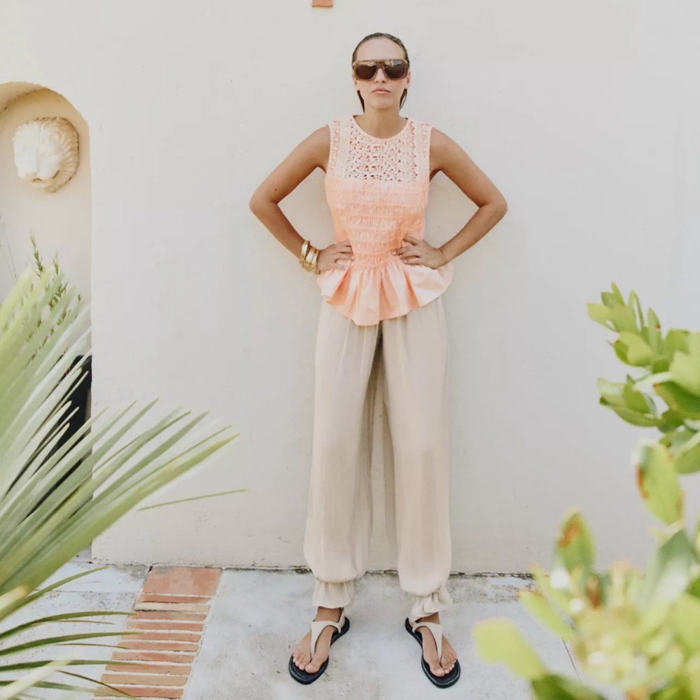 ZARA RUFFLED ELASTIC TOP - Picture 4 of 11